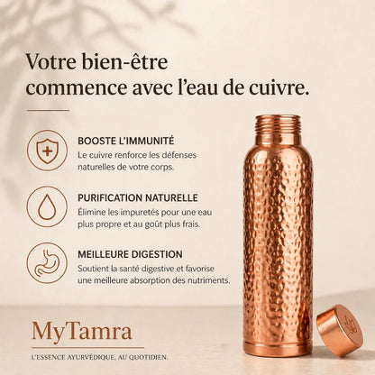 Gourde en Cuivre – MyTamra™ | L’Eau Purifiée Naturellement, Sans Plastique
