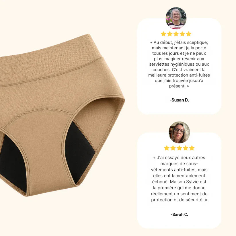 Culotte Anti-Fuite Taille Haute en Dentelle